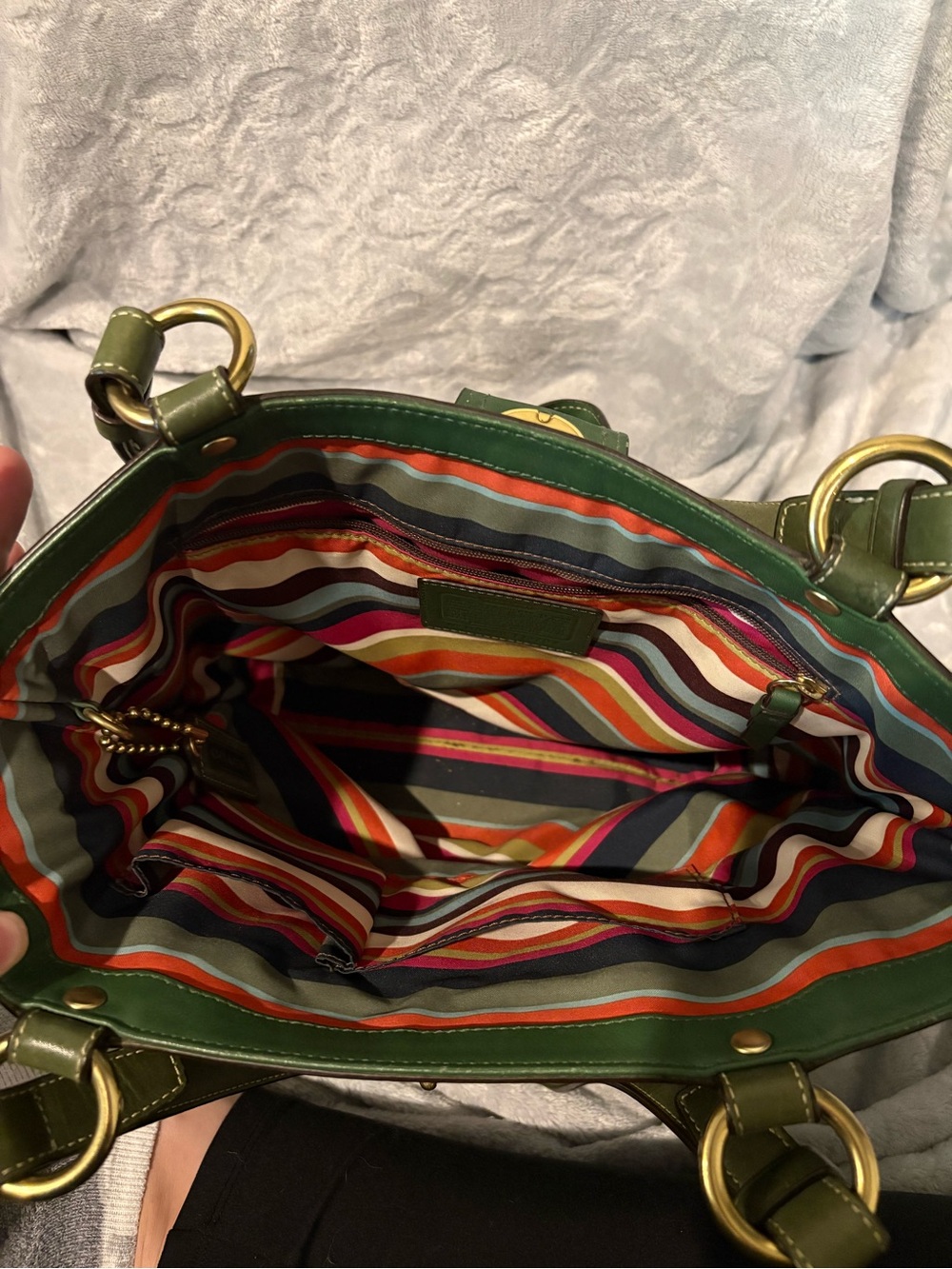 Coach Lily Legacy Tote rare olive green vintage 2009 - Picture 3 of 4